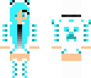 blue white and black girl skin