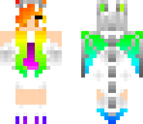 Rainbow dragon | Minecraft Skin