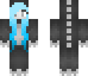 black and blue dino girl