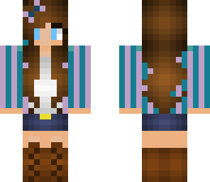 cyan and purple girl