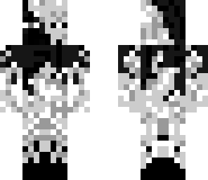 black and white enderman