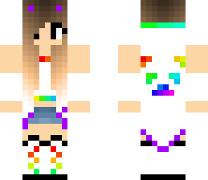 cute rainbow hoodie girl