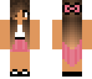 tan girl pinky dress