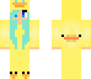 duck girl with blue hair edit
