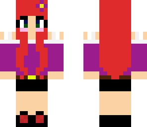 a girl with red hair