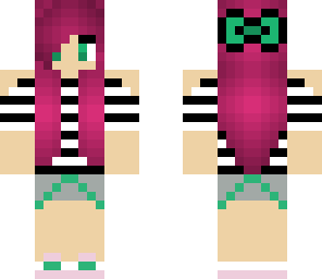 green bowed girl