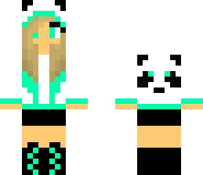 green panda girl
