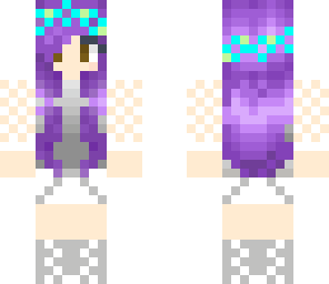 fixes purple haired girl