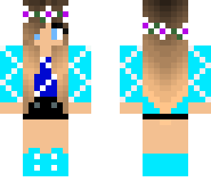 blue flower girl