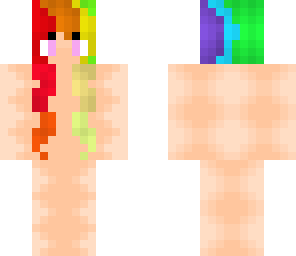 rainbow hair - skin base