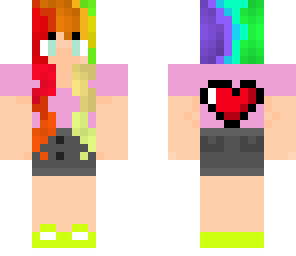 rainbow haired gamer girl