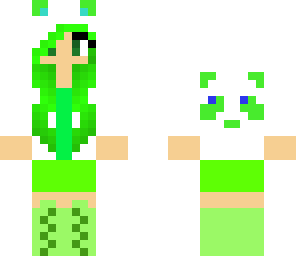 green panda girl