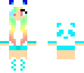 blue panda girl