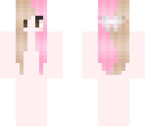 half pink-brown hair base - anime shading