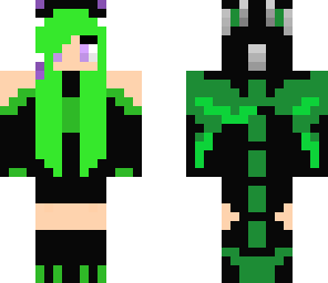 green ender dragon girl