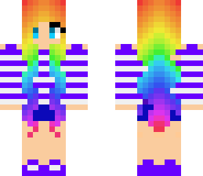 rainbow hair girl