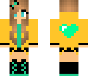 yellow headphones girl
