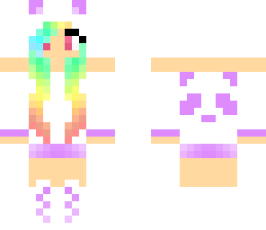 panda rainbow girl