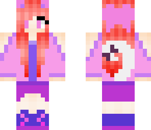 cute red hair cat girl