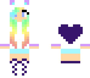 rainbow heart girl