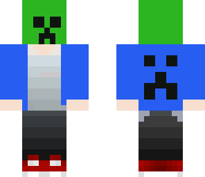 boy wearing creeper mask
