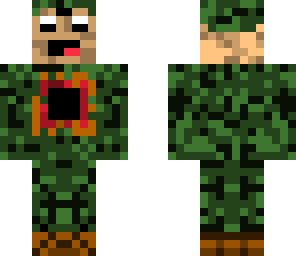 army man with hole in chest