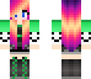 rainbow haired girl