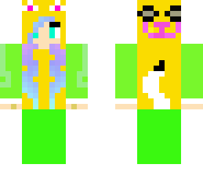 green and yellow cat suite