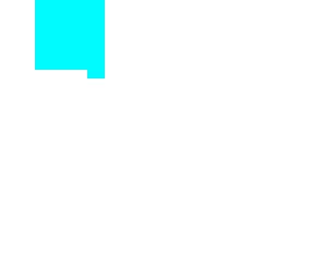 floating blue block