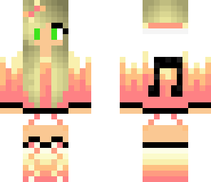 orange music girl