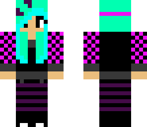 purple and black girl
