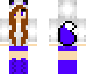 purple blue fox girl