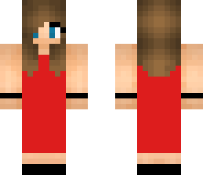 girl in red gown