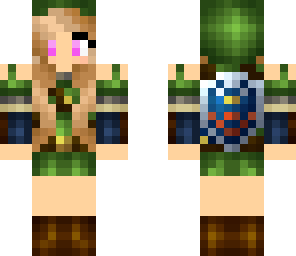 girl link with pink eyes 