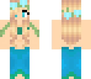 blue and green mermaid