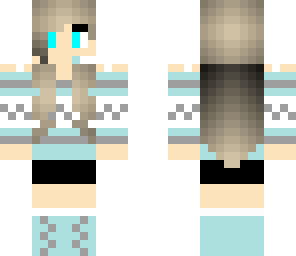 blue sweater nice skin