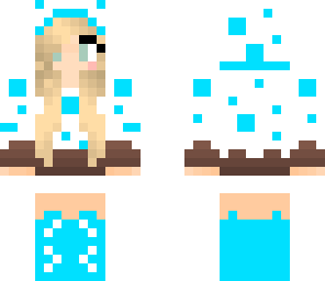 blue cake girl