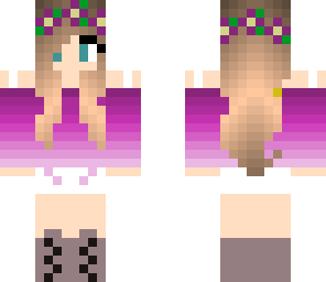 cute flowy gradient teen skin