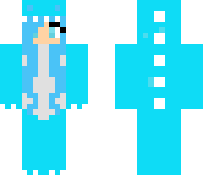 blue dino girl