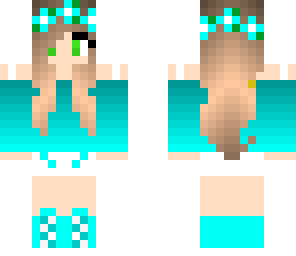 blue flower girl