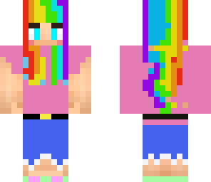 rainbow hair girl