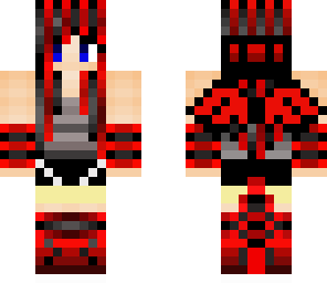 red goth girl