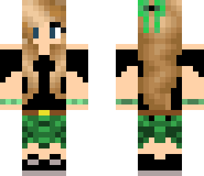 green and black outfit