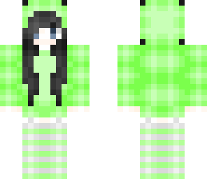 green kawaii girl