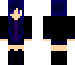 black and dark blue girl
