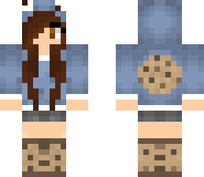 girl cookie monster skin