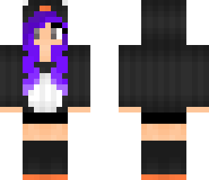 purble hair penguin
