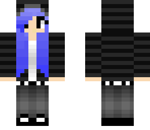 edited blue hair girl