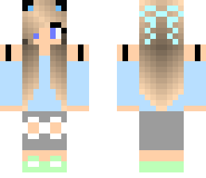 cute blue animal girl