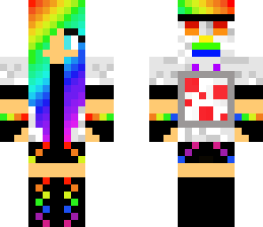 rainbow dj cake girl